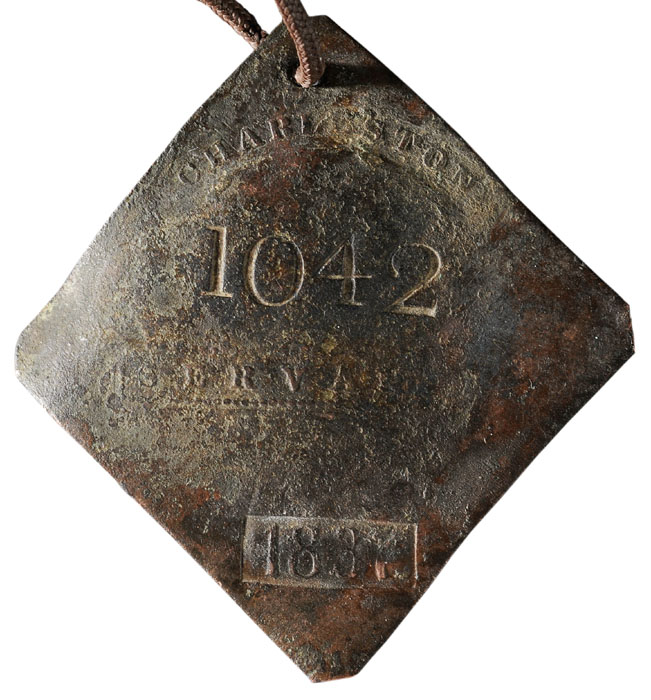 1837 Charleston Slave Tag sheet 114ab0