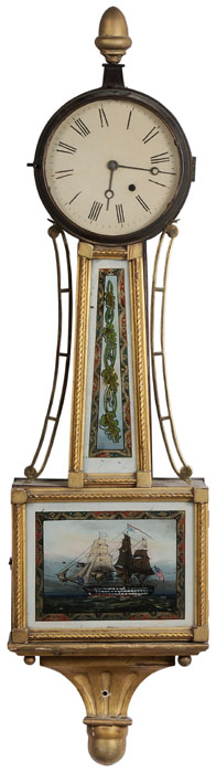 Federal Parcel Gilt Banjo Clock 114ac4