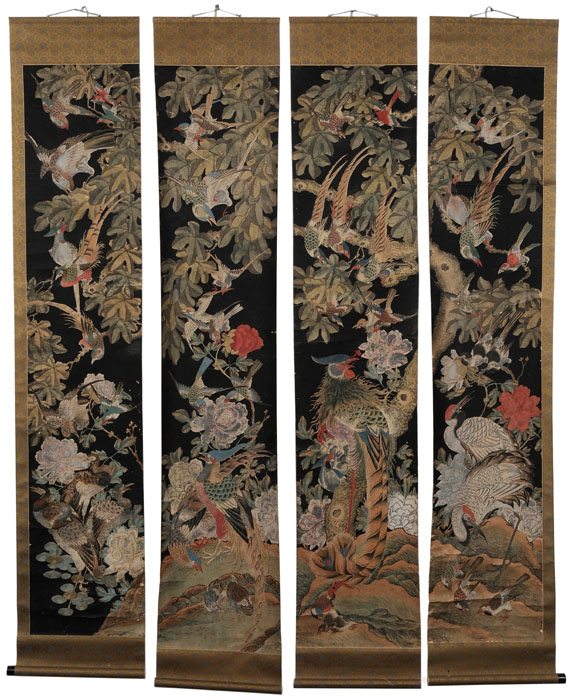 Set of Four Hanging Scrolls Chinese,