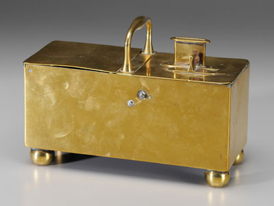 English tobacco honor box, brass