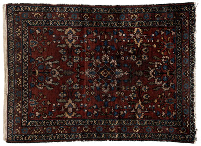 Hamadan rug repeating floral d 1179df