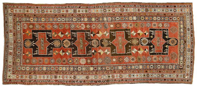 Caucasian rug four central medallions 1179fe