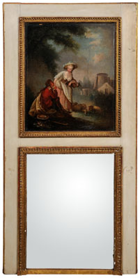 Louis XVI style trumeau mirror,
