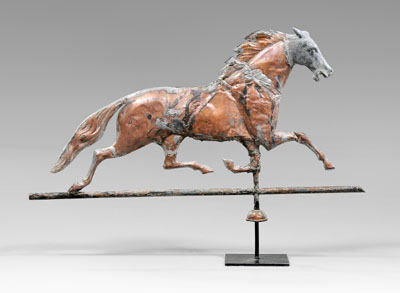 Molded copper horse weathervane  117a79