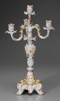 German porcelain candelabrum: rococo