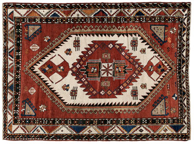 Caucasian rug, central medallion