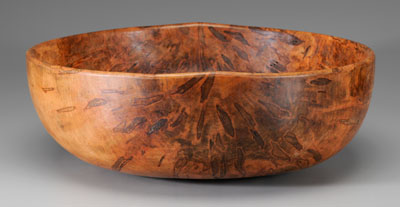 Large turned maple bowl one piece 117a8f