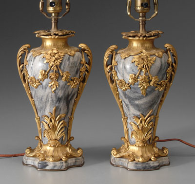 Two similar ormolu-mounted marble