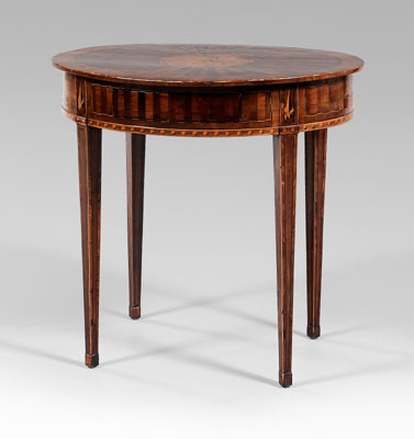 Louis XVI marquetry-inlaid table,