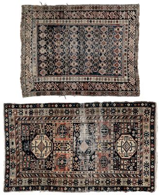 Two Shirvan rugs: one with detailed
