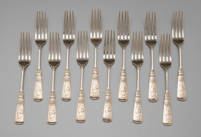 Gorham Fontainebleau sterling forks,