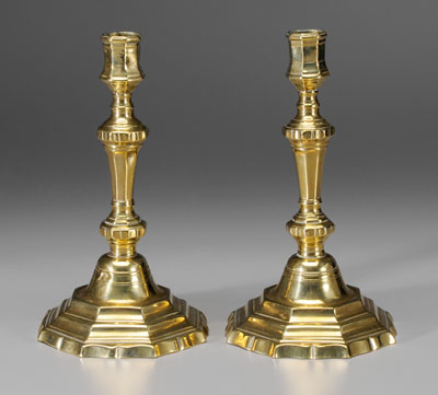 Pair French brass candl 117b28
