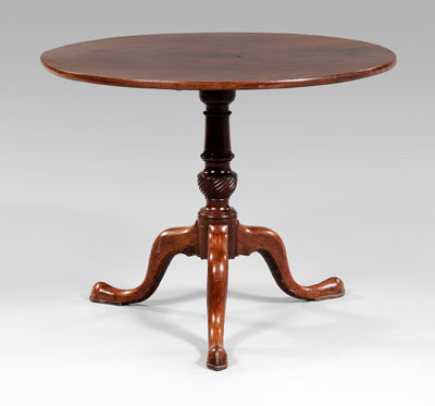 Chippendale tilt-top tea table, highly