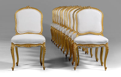 Set 12 Louis XV style dining chairs  117b3f