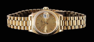 Lady s gold Rolex wristwatch oyster 117b4d