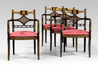 Set of four Regency style armchairs  117b57