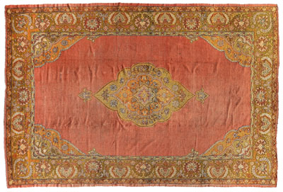 Oushak rug, central medallion with