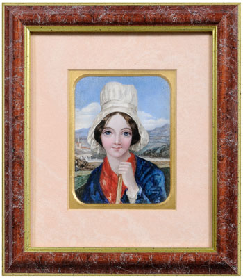 French School (late 19th century), Miniature,