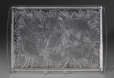 Lalique tray, partridg