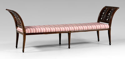 Regency style fruitwood hall bench  117c18