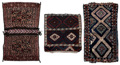 Three small rugs: one bag, repeating