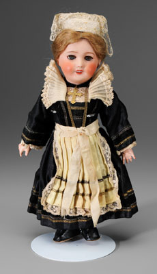 Bisque-head Bleuette doll, open mouth,