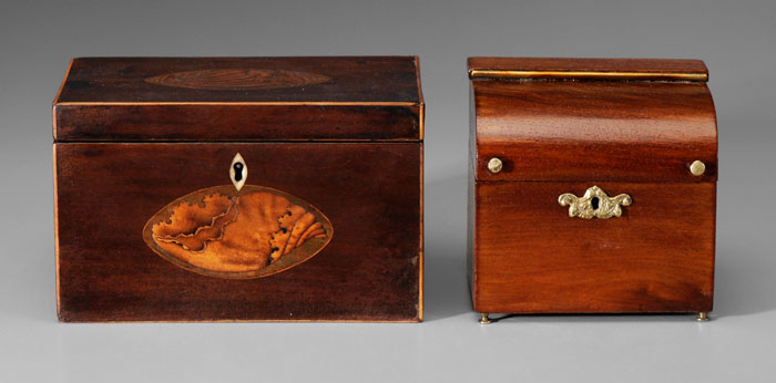 Two Mahogany Tea Boxes British  117c62