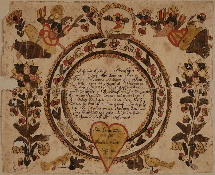 Fraktur Blowsy Angel Artist Pennsylvania  117c6f