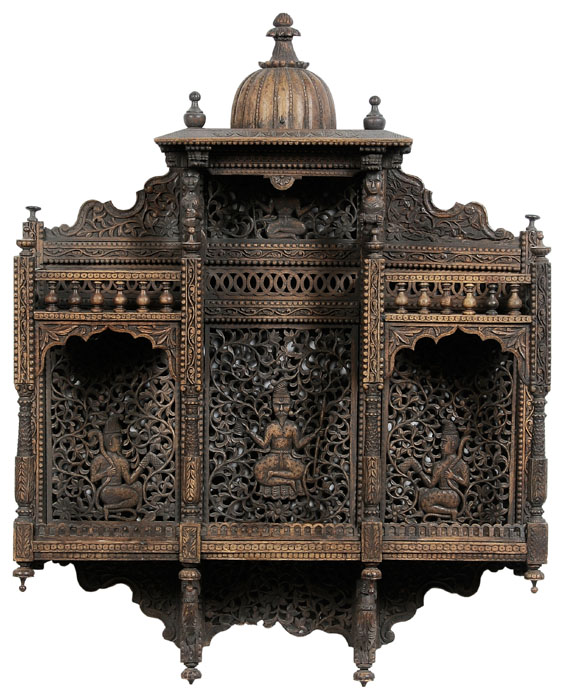 Carved Wood Display Anglo-Indian,