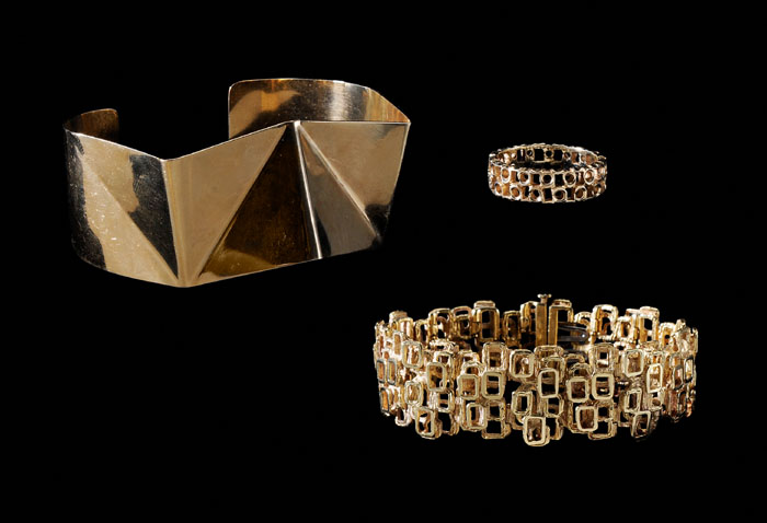 Three Pieces Modern Yellow Gold