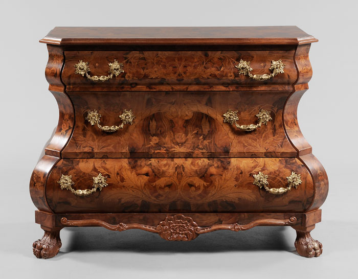 Dutch Baroque Style Marquetry Commode 117ca3