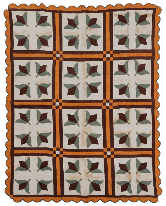 Pieced and Appliqu d Quilt American  117cab