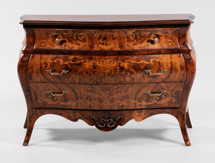 Dutch Baroque Style Marquetry Commode 117cc1