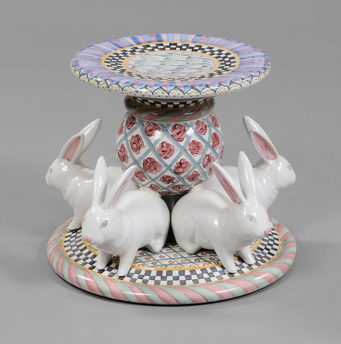 Mackenzie Childs Rabbit Table late 117cc4