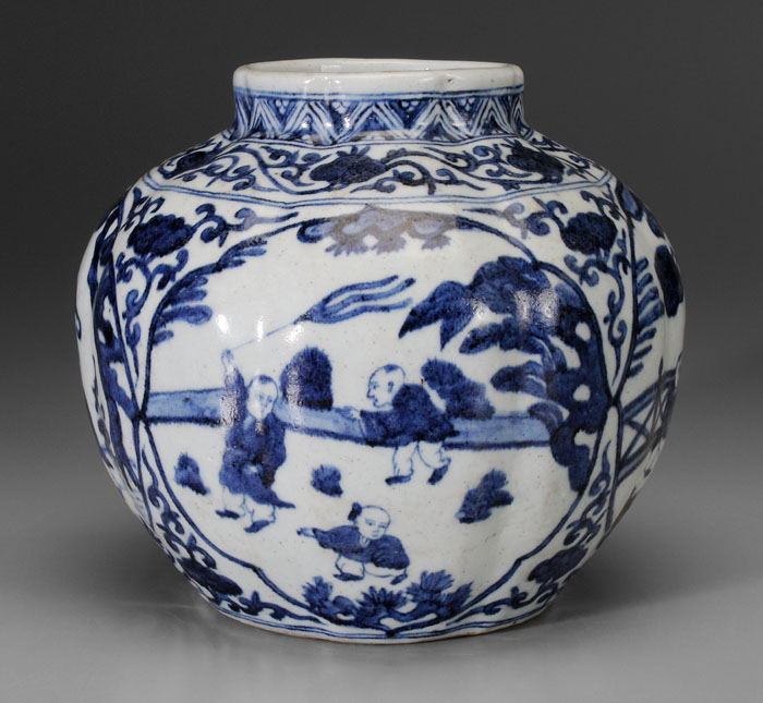 Blue and White Porcelain Jar Chinese,