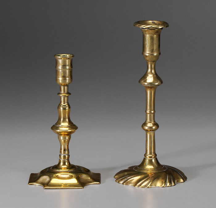 Two Brass Candlesticks English  117ce1