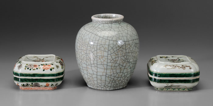 Three Pieces Porcelain Chinese,