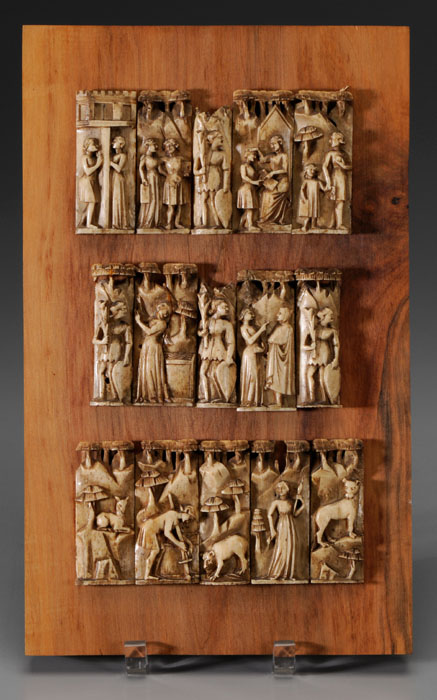 Carved Bone Panels Embriachi Workshop 117cf5