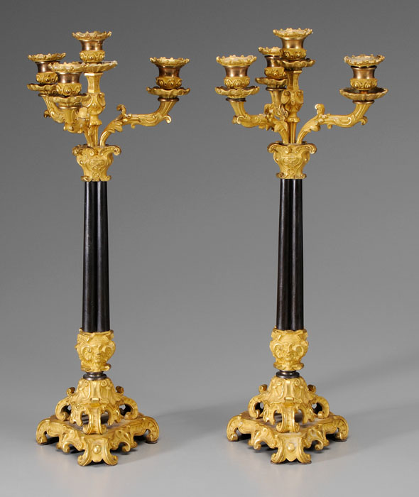 Pair Louis XV Style Candelabra 117cff