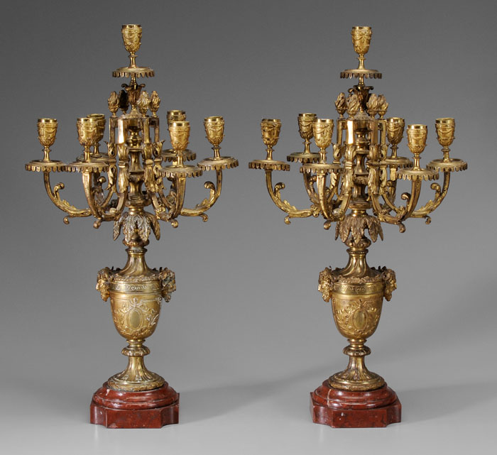 Pair Renaissance Style Gilt Bronze 117d1e