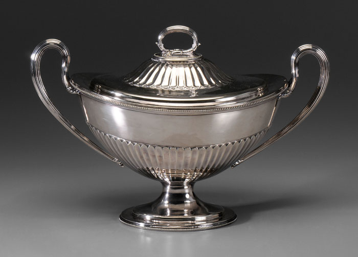 Silver-Plated Urn-Form Center Bowl English,