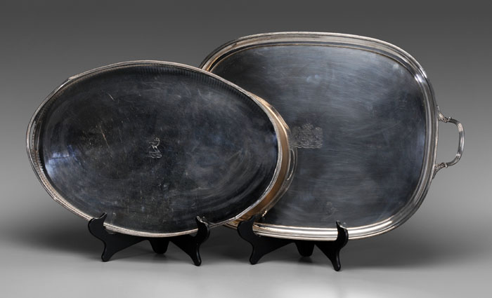 Two Silver-Plated Trays one Old