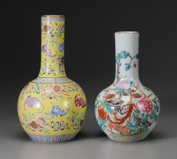 Two Porcelain Bottle Vases Chinese  117d73