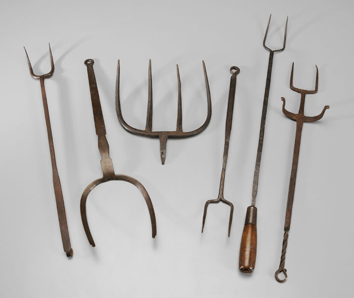 Five Hand-Wrought Forks, Pot Lifter