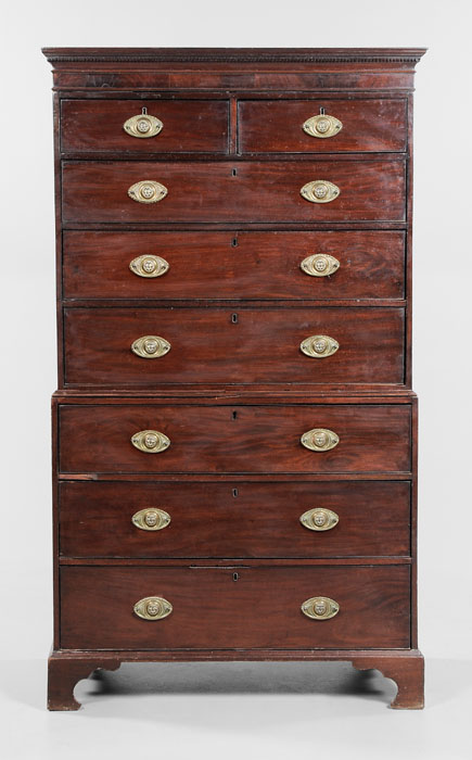 Chippendale Mahogany Chest on Chest 117d80