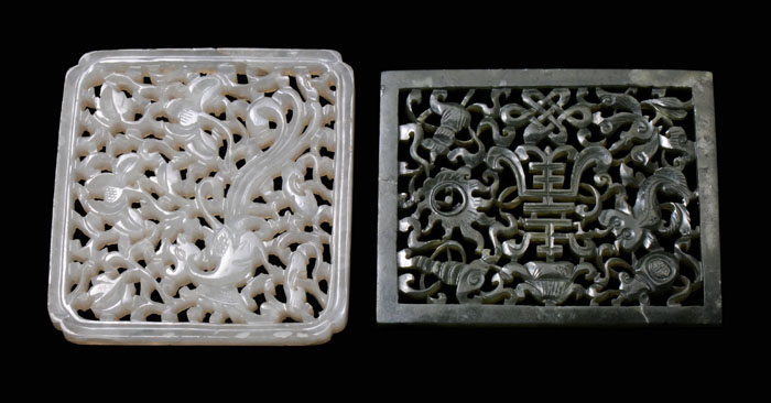 Two Jade Plaques Chinese 18th 117d91