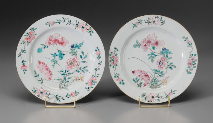 Pair Export Porcelain Plates Chinese  117db0