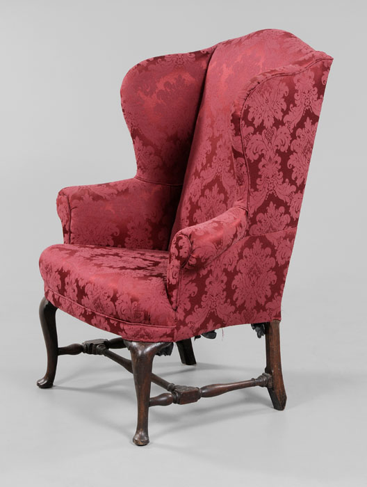Queen Anne Upholstered Wing Chair 117ddd