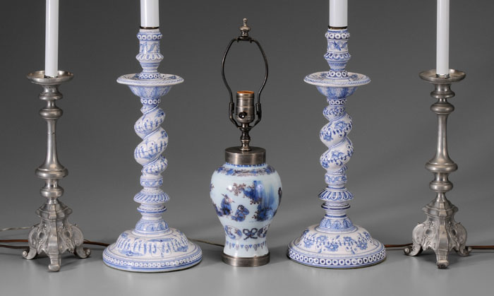 Five Decorative Lamps pair blue 117df5