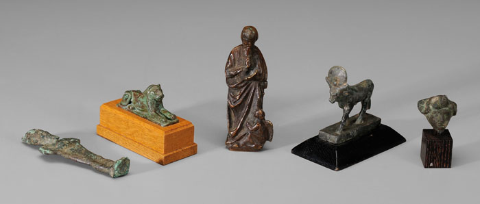 Five Small Bronze Figures 20th century